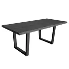 Tavolinë e praruar me bazë lisi me nyje katrore dhe metalike Prodhuar në Itali - Pilar Viadurini