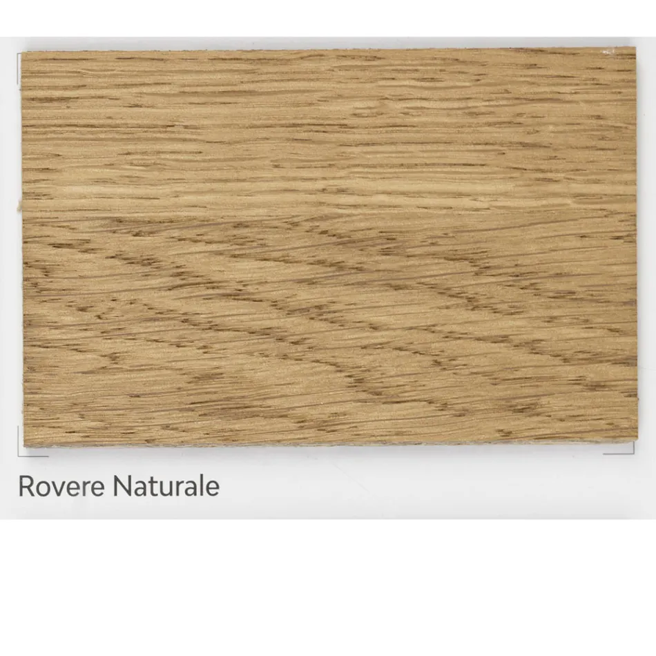 Tavolinë solide me lisi dhe bazament kristali Prodhuar në Itali - Noelia Viadurini