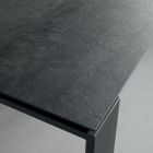 Tavolinë Ngrënie e zgjatur deri në 2.8 m Sipër metalike dhe mat qeramike - Rashid Viadurini