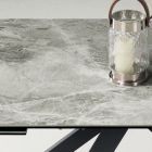 Tavolinë ngrënieje e zgjatur deri në 240 cm me efekt mermeri dhe strukturë metalike - Yvan Viadurini