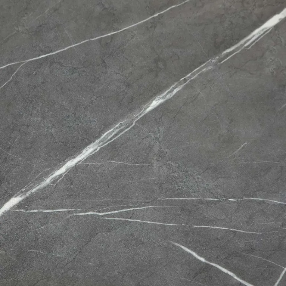 Tavolinë ngrënieje e zgjerueshme deri në 165 cm në dru çeliku dhe melamine - Veneto Viadurini