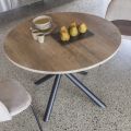 Tavolinë ngrënieje e zgjerueshme deri në 165 cm në dru çeliku dhe melamine - Veneto
