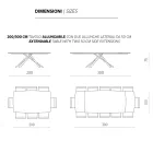 Tavolinë ngrënieje e zgjatur deri në 300 cm në lis Prodhuar në Itali - Antonino Viadurini