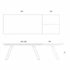 Tavolinë Ngrënieje e Zgjatshme Qeramike deri në 2.8 m Prodhuar në Itali - Paoluccio Viadurini