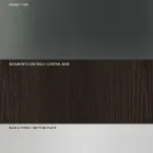 Tavolinë ngrënieje me majë xhami katror dhe bazë druri Prodhuar në Itali - Kuadro Viadurini