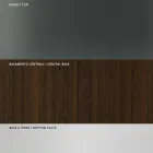 Tavolinë ngrënieje me majë xhami katror dhe bazë druri Prodhuar në Itali - Kuadro Viadurini