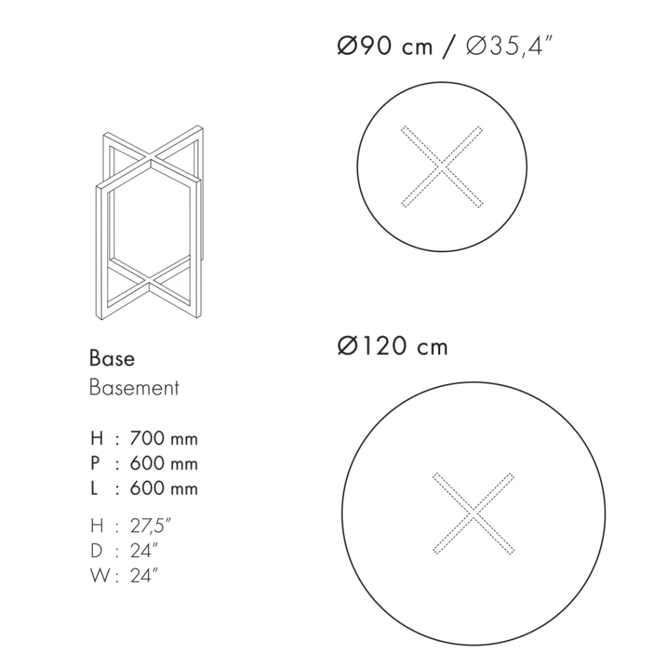 Tavolinë ngrënieje me majë të rrumbullakët në enë guri Porcelani Prodhuar në Itali - Emilio Viadurini