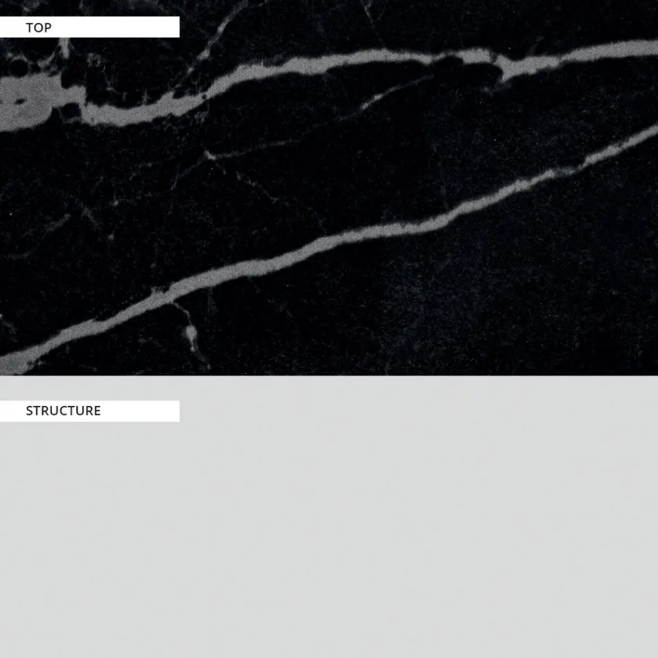 Tavolinë ngrënieje kopshti me gurë porcelani Prodhuar në Itali - Tarik Viadurini