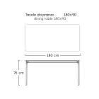 Tavolinë ngrënieje kopshti me gurë porcelani Prodhuar në Itali - Tarik Viadurini