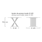 Tavolinë ngrënieje në natyrë me majë alumini dhe guri Prodhuar në Itali - Donovan Viadurini