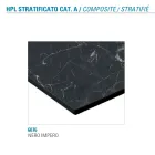 Tavolinë ngrënie fikse me metal dhe Hpl të shtresuar Prodhuar në Itali - Bastiano Viadurini