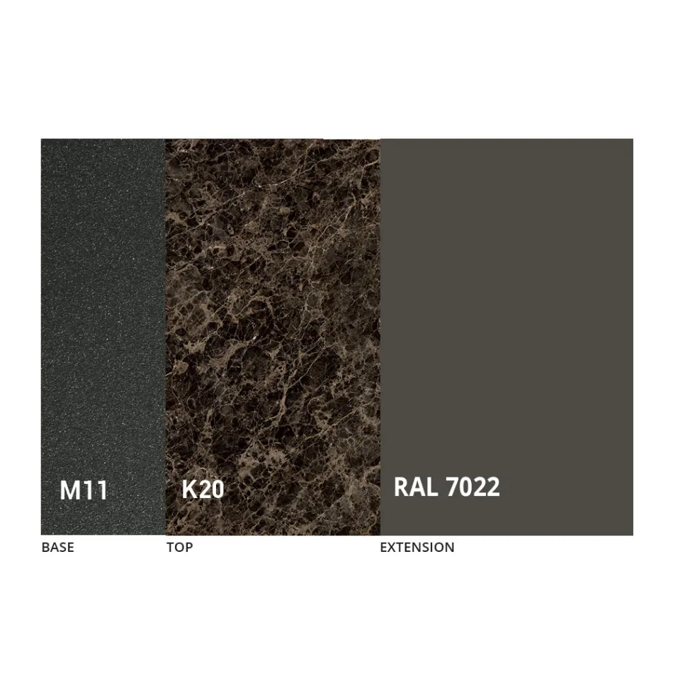 Tavolinë e rrumbullakët e ngrënies me majë të zgjatur deri në 180 cm Prodhuar në Itali - Muschio Viadurini