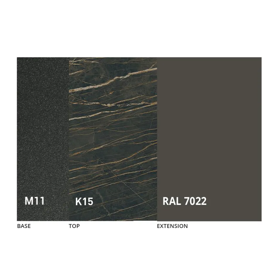 Tavolinë e rrumbullakët e ngrënies me majë të zgjatur deri në 180 cm Prodhuar në Itali - Muschio Viadurini