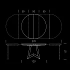 Tavolinë e rrumbullakët e ngrënies e zgjatur deri në 270 cm në qeramikë Prodhuar në Itali - Muschio Viadurini