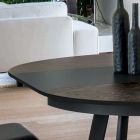 Tavolinë e rrumbullakët e ngrënies e zgjatur deri në 270 cm në qeramikë Prodhuar në Itali - Muschio Viadurini