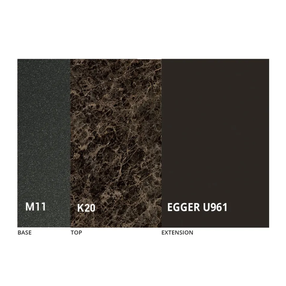 Tavolinë e rrumbullakët e ngrënies e zgjatur deri në 270 cm në qeramikë Prodhuar në Itali - Muschio Viadurini