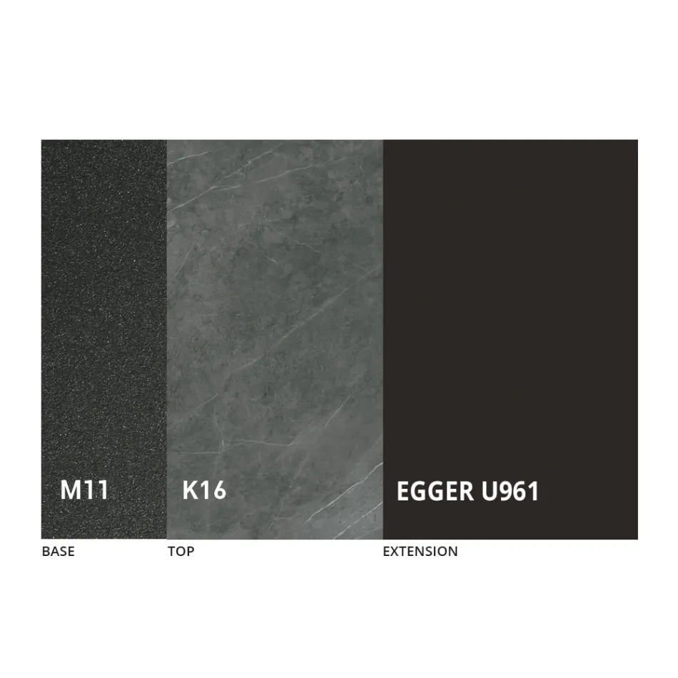 Tavolinë e rrumbullakët e ngrënies e zgjatur deri në 270 cm në qeramikë Prodhuar në Itali - Muschio Viadurini