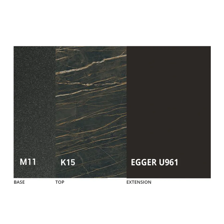 Tavolinë e rrumbullakët e ngrënies e zgjatur deri në 270 cm në qeramikë Prodhuar në Itali - Muschio Viadurini