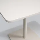 Tavoline katrore 80x80 cm E jashtme E punuar nga alumini bezhe - Alfresco Viadurini