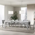 Tavolinë katrore E zgjatur deri në 440 cm në dru Prodhuar në Itali - Lule Viadurini