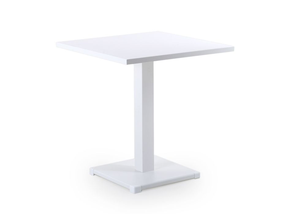 Tavolinë e jashtme katrore me hekur të galvanizuar Prodhuar në Itali - Woody Viadurini