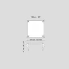 Modeli i tryezës fikse MDF dhe çeliku i kromuar Luigi Viadurini