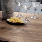 Tavolinë katrore në Metal inox HPL Saten Prodhuar në Itali - Lente Viadurini