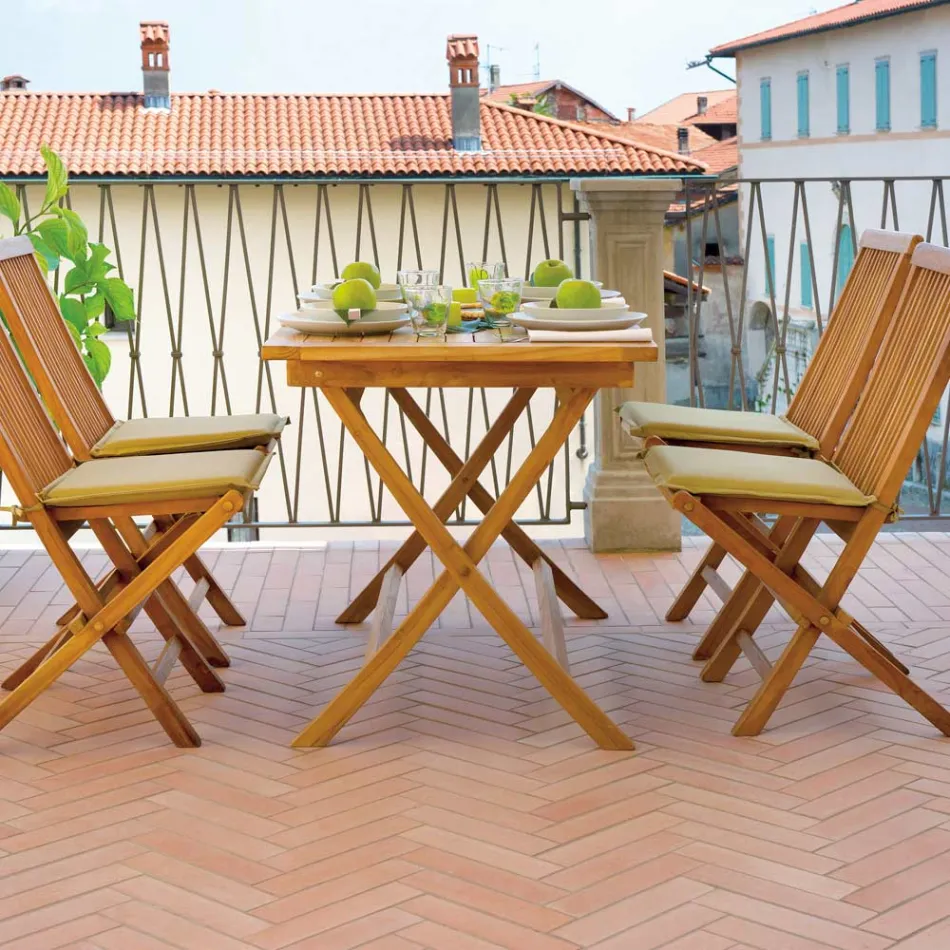 Tavolinë Kopshti Drejtkëndëshe 120x70 cm Nga Tiku - Alba Viadurini