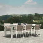 Tavolinë Drejtkëndore E Zgjatshme deri në 210 cm E Bërë nga Alumini - Pennarello Viadurini