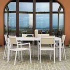 Tavolinë drejtkëndore e zgjatur deri në 240 cm për përdorim të jashtëm në fletë alumini Viadurini