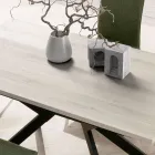 Tavolinë Drejtkëndëshe e Zgjerueshme në 260 ose 300 cm në HPL dhe Metal - Charmy Viadurini