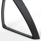 Tavolinë drejtkëndëshe me sipërme rimeso lisi dhe bazë alumini - Logan Viadurini