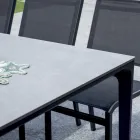 Tavolinë Kopshti Drejtkëndëshe prej Alumini dhe Qeramike - Lunara Viadurini