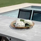 Tavolinë Kopshti Drejtkëndëshe prej Alumini dhe Rrëshire Gri - Nuvia Viadurini