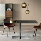 Tabela moderne drejtkëndëshe në qelq të tymosur ose ekstra të ndertuar në Itali - Dolce Viadurini