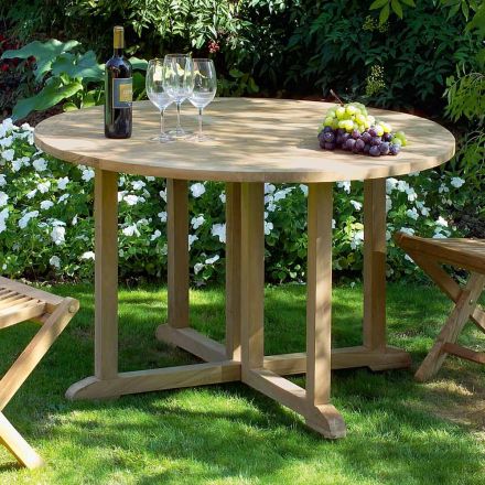 Tavolinë e palosshme e kopshtit në dru tik - Yggdrasil Viadurini