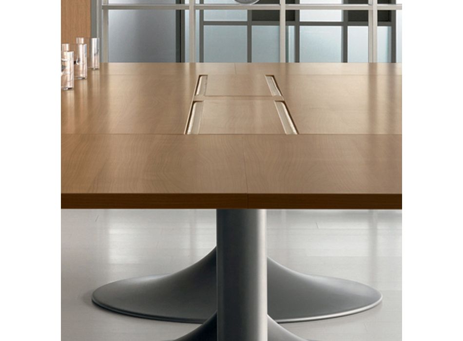 Tavolinë takimi me melaminë natyrale të arrës në formë - Gaelle Viadurini