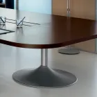 Tavolinë takimi me melamine lisi të errët në formë - Gaelle Viadurini