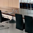 Tavolinë takimi me melamine lisi të errët në formë - Gaelle Viadurini