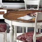 Tryezë e Rrumbullakët e Zgjatshme me Instalim dhe 4 Karrige Prodhuar në Itali - Alite Viadurini