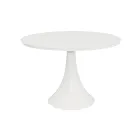 Tavolinë e rrumbullakët në natyrë me alumin dhe xhami të veshur me pluhur - Arcade Viadurini