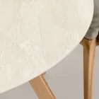 Tavolinë e rrumbullakët në natyrë në Qeramikë Chianca nga Ostuni Prodhuar në Itali - Pegaso Viadurini