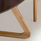 Tavolinë e rrumbullakët në natyrë në Qeramikë Metal Corten Prodhuar në Itali - Pegaso Viadurini