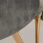 Tavolinë e rrumbullakët në natyrë në Qeramikë Gri Gri Prodhuar në Itali - Pegaso Viadurini