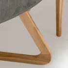 Tavolinë e rrumbullakët në natyrë në Qeramikë Gri Gri Prodhuar në Itali - Pegaso Viadurini