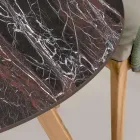 Tavolinë e rrumbullakët në natyrë me domus qeramike të kuqe Prodhuar në Itali - Pegaso Viadurini