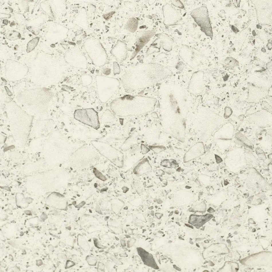 Tavolinë e rrumbullakët në natyrë në qeramikë të bardhë Terrazzo Prodhuar në Itali - Pegaso Viadurini