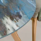 Tavolinë e rrumbullakët qeramike në natyrë Stuhi, Prodhuar në Itali - Pegaso Viadurini