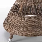 Tavolinë e rrumbullakët kopshti me 4 kolltuqe me mbështetëse krahu - Gigi Viadurini