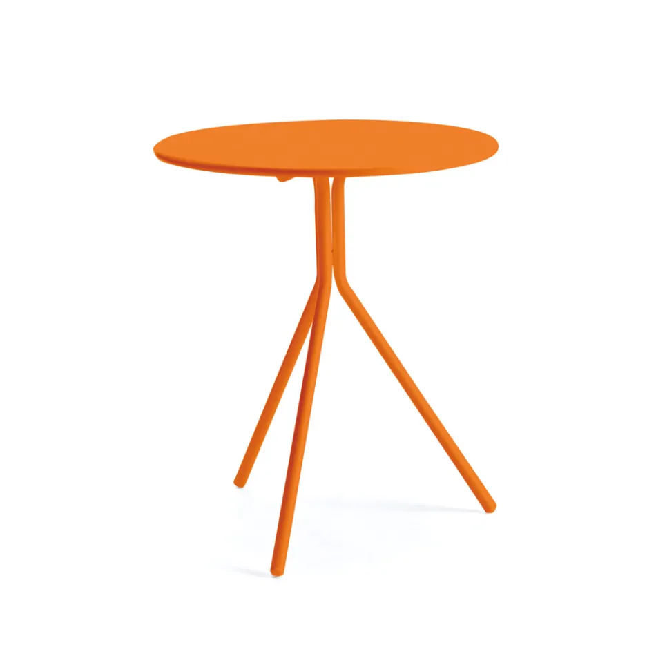 Tavolinë kopshti prej çeliku të rrumbullakët e galvanizuar e prodhuar në Itali - Ralph Viadurini